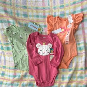 Cat & Jack Kids One Piece Set - Pink, Green, and Orange